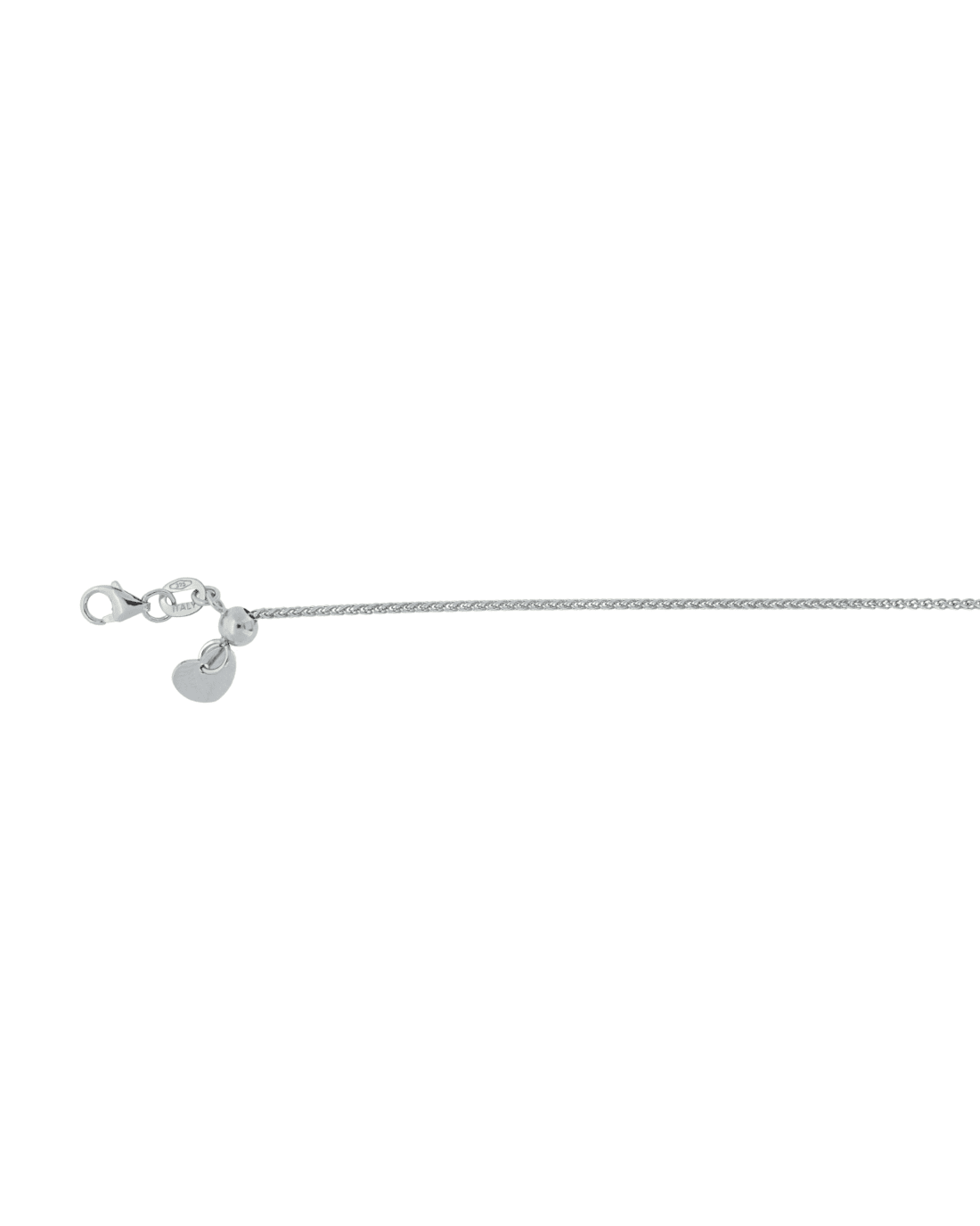 9CT W/G EXT DC WHT 1.25mm/47cm